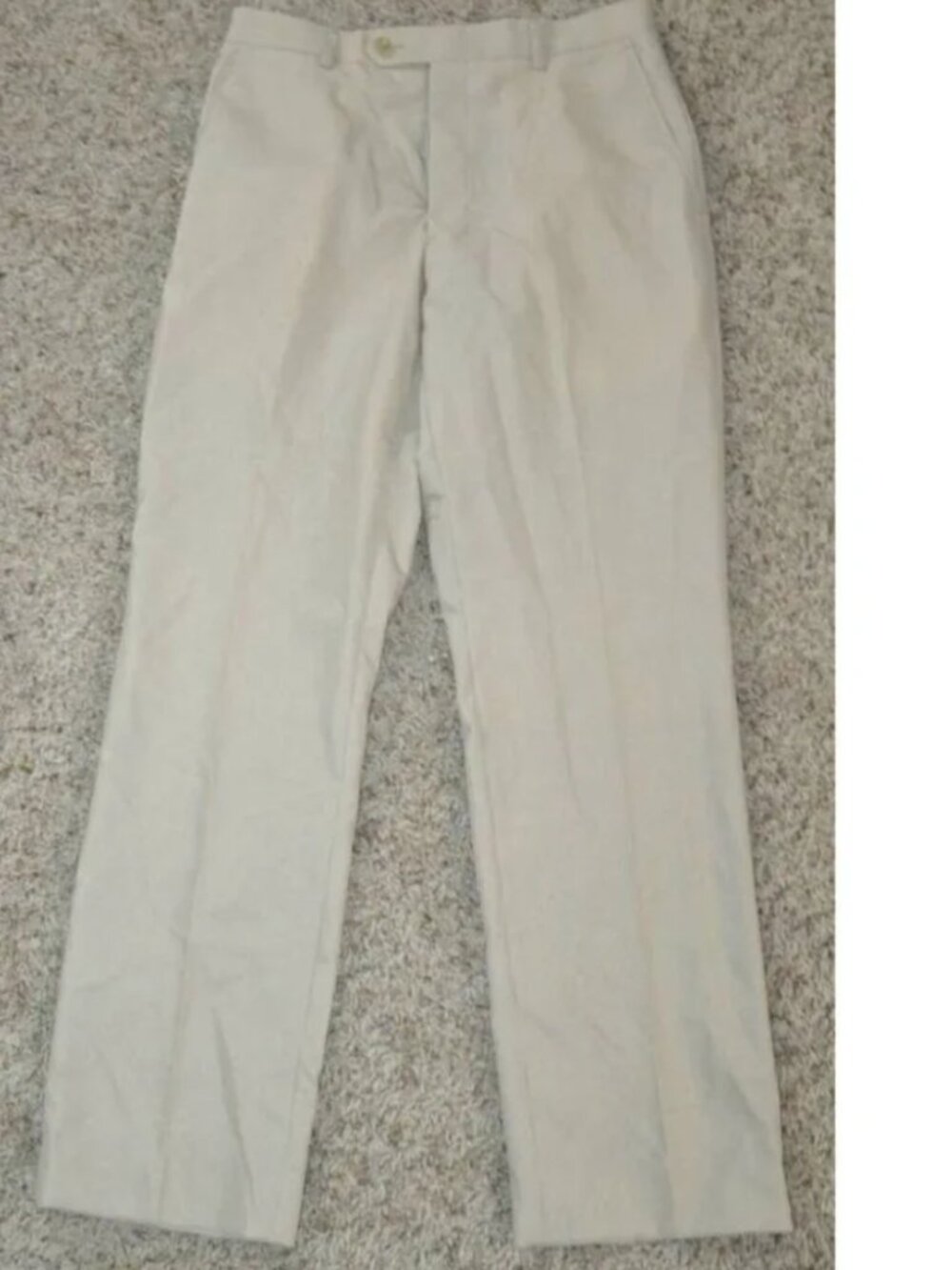 Axcess Dress Pants Mens 30x30 Tan Striped Flat Front Relaxed Casual